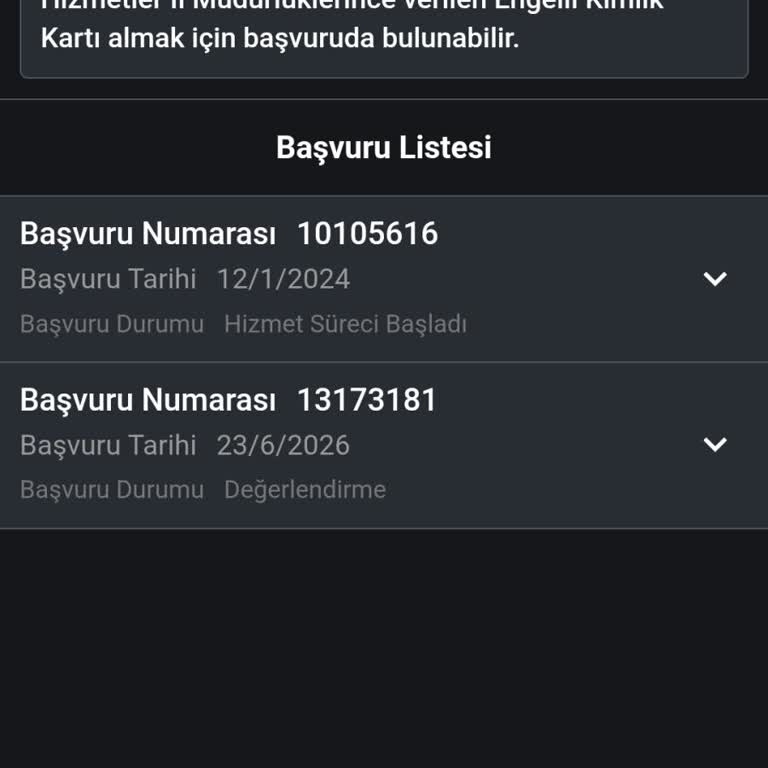 Engelli Kimlik Kartı Başvurusunun Uzun Süreli Gecikmesi Ve Ev Teslimatı Talebi