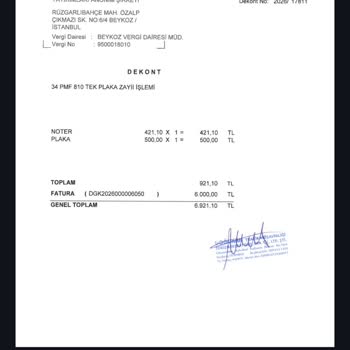 Gevşek Plaka Nedeniyle 6000 TL’lik Haksız Fatura