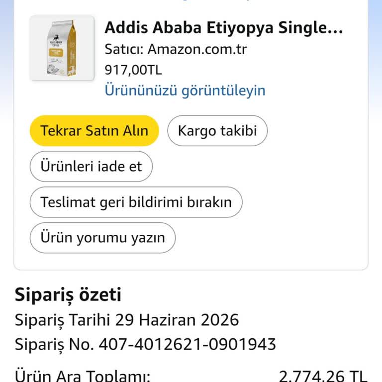 Amazon'da Kayıp Kahve Paketi Ve Cevapsız İade Talebi