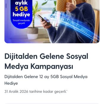 Turkcell Dijital Numara Taşıma Kampanyasında 5 GB Sosyal Medya Paketi Tanımlanmaması