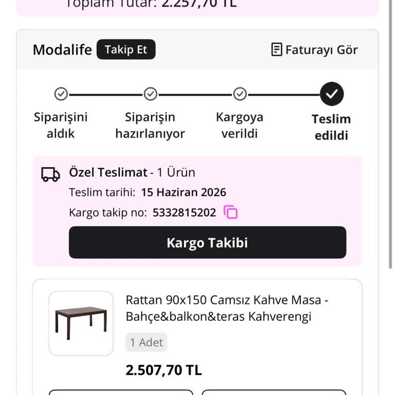 Teslim Edilmeyen Kahve Masası İçin Sürekli Gecikme Ve Çözüm Yokluğu