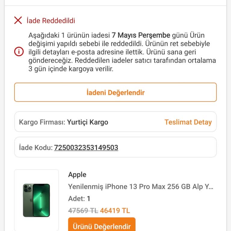 Trendyol'da Bozuk Telefon İadesi, Tekrarlayan Ekran Arızası Ve Uzun Süreli Kullanılamazlık