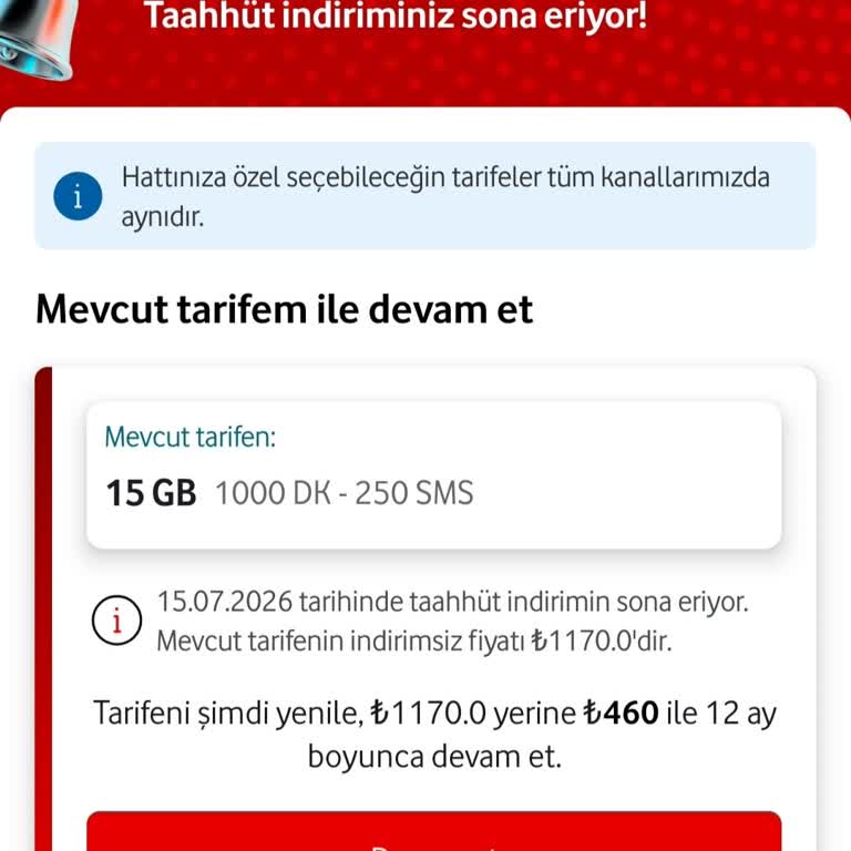 Vodafone Yenileme Teklifinde Fiyat İkiye Katlandı Şikayeti