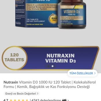 Nutraxin D3 Vitaminim Teslim Edilmedi Ve Keyfi İade Edildi