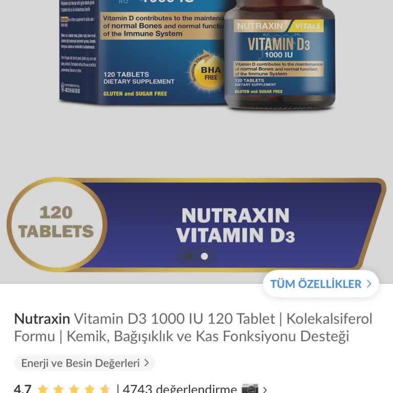 Nutraxin D3 Vitaminim Teslim Edilmedi Ve Keyfi İade Edildi