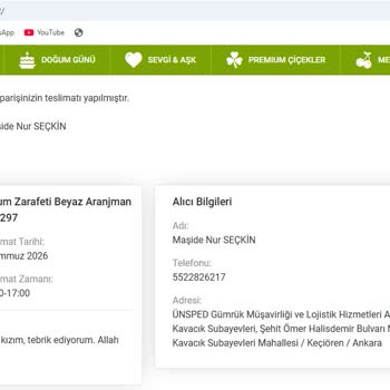Çiçek Sepeti Siparişinde Çürük Çiçek Ve Kalitesiz Telafi Ürünü İade Talebi