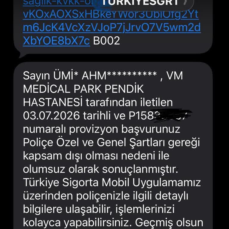Sigorta Provizyonunun Reddedilmesi Ve Vitiligo Tanısı Nedeniyle Beklenmedik Borçlandırma