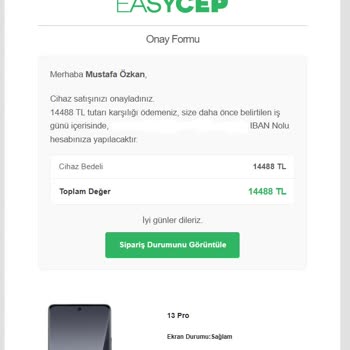 EasyCep’in 90 Günlük Ödeme Gecikmesi Ve Taahhüt Edilen 14.488 TL’nin Ödenmemesi
