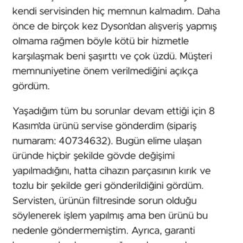 Dyson V15 Süpürgenin Gövde Çökmesi Ve Çekim Gücü Düşüşü