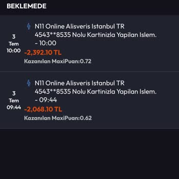 İş Bankası Kredi Kartımda Yetkisiz Alışverişler Ve Hızlı İptal Talebi