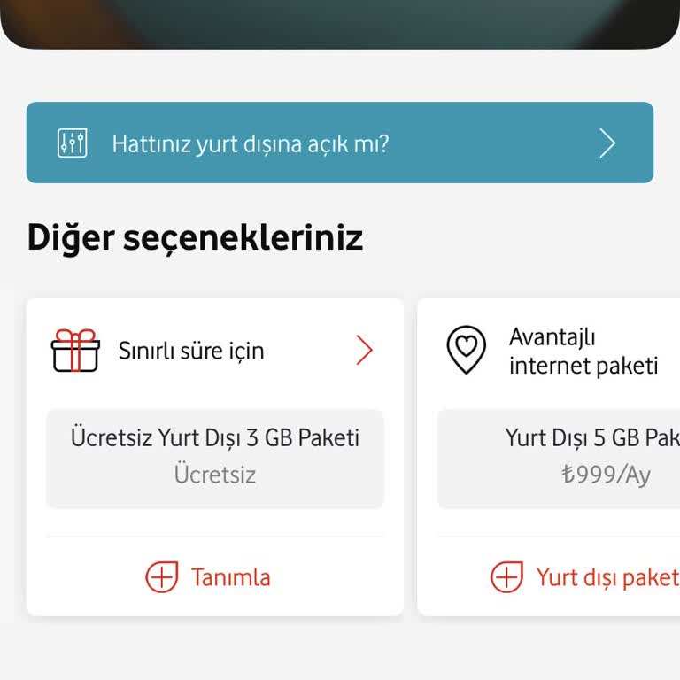Vodafone Yanımda Görülen 3 GB İnternet Hediyesinin Kaybolması Ve Kullanılamaması