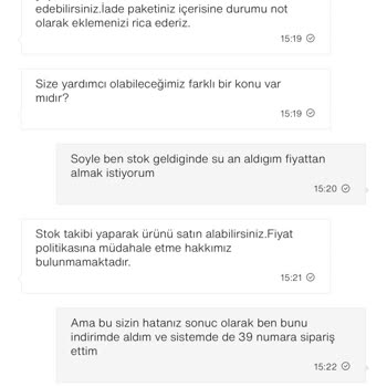 Yanlış Boyutta Gelen Sandalet Ve Fiyat Düzeltmesi Talebi