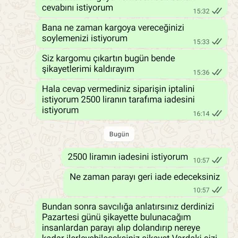 Kargoya Verilmeyen Ürün Ve Tehdit Mesajları Nedeniyle İade Talebi