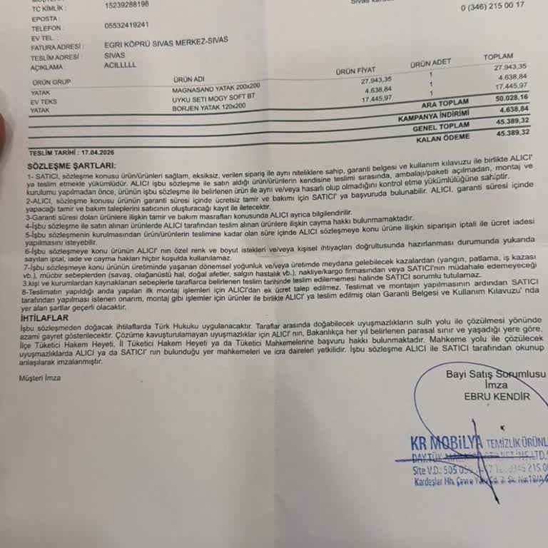 Taahhüt Edilen Hediye Uyku Setinin Gecikmesi Ve Güven Kaybı