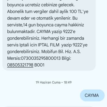 İzinsiz 9222 Ücretleri Ve Müşteri Hizmetleri İhmali