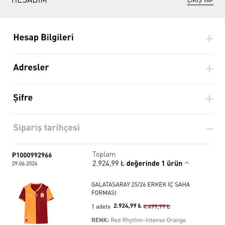 Kargoya Verilmeyen Galatasaray Forması Ve Çözüm Sunulmayan Müşteri Hizmeti