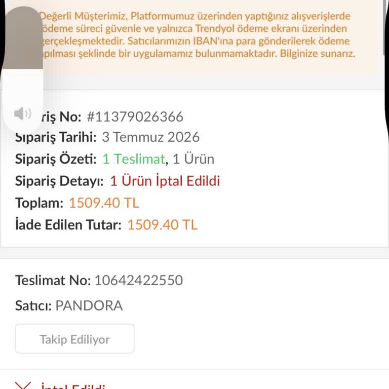 Fiyat Hatası Nedeniyle Sipariş İptali Ve Fiyat Yükselişi