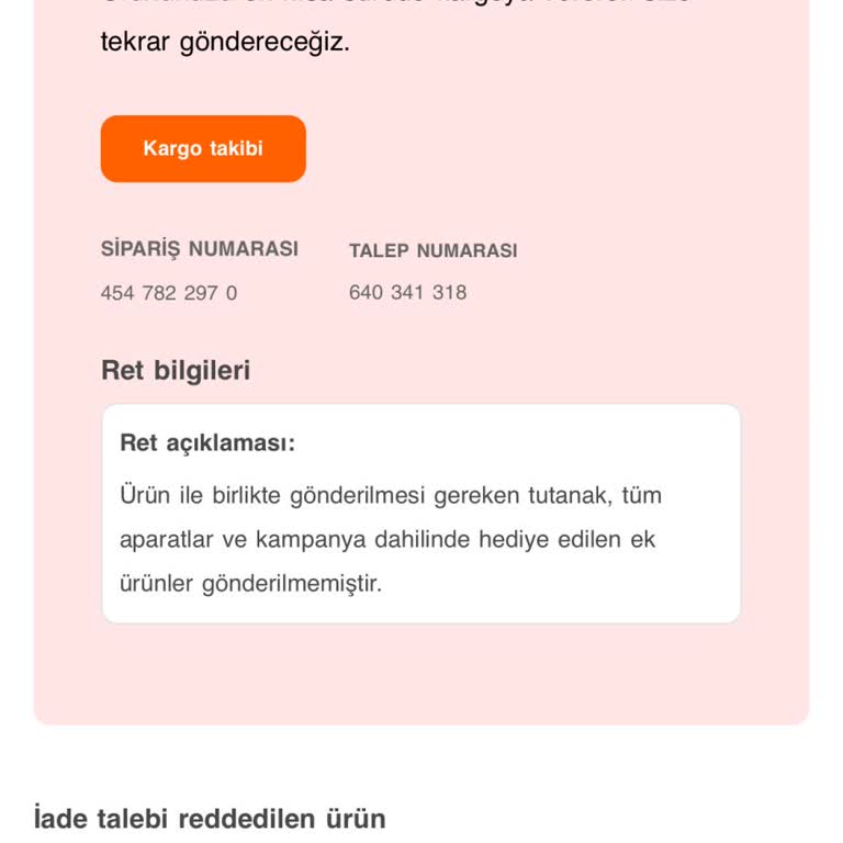 Hepsiburada'da İade Edilen Ürün Geri Gönderilmedi, Ücret İadesi Ve Kupon Teklifi Yetersiz