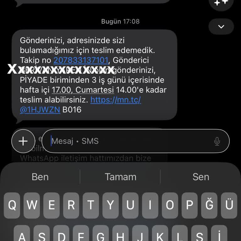 Adreste Olmadığınız İddiasıyla Teslim Edilemedi Notu