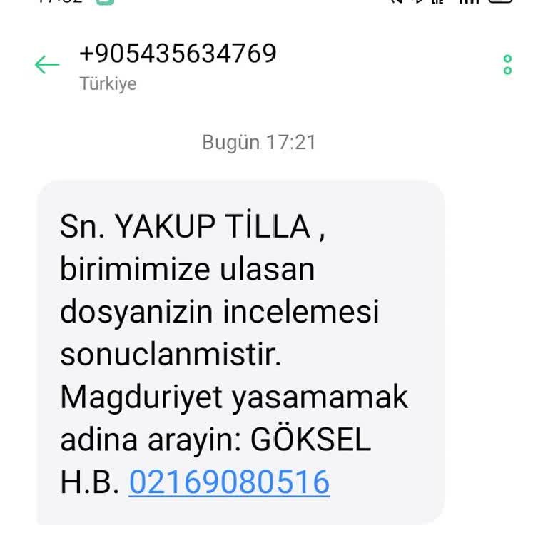 Yanıltıcı SMS Gönderimi Ve Telefon Numarasının Silinmesi Talebi
