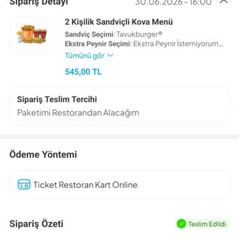 Tıkla Gelsin'de Eksik Hamburger Ve Küçük Patates Kızartması Telafisi