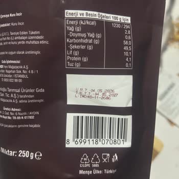 Çerezya Markalı Kuru İncirde Küflenme Ve Güvelenme, İade Reddi