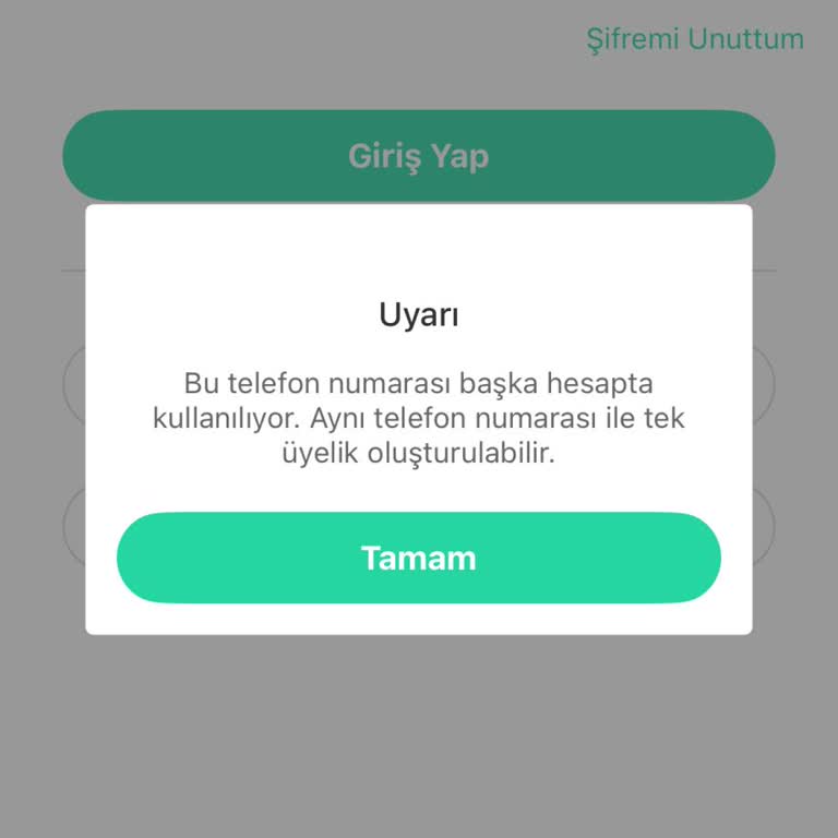Telefon Numarası Başka Hesaba Bağlı, Giriş Yapamıyorum