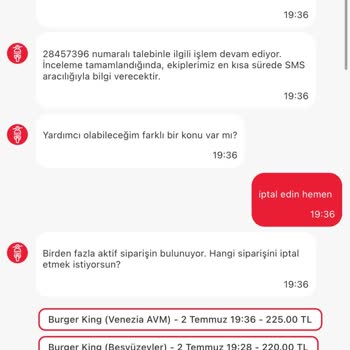 Sipariş İptali Reddedildi Ve Ücret Tahsil Edildi