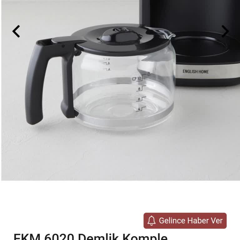 Satılan Kahve Makinesinin Cam Demliği Yedek Parçası Yok