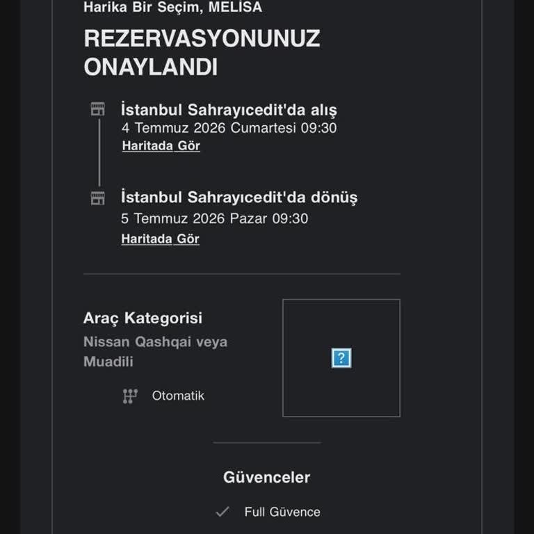 Sixt'te Onaylı Rezervasyonumda Aracın Arızalı Olması Ve Alternatif Sunulmaması