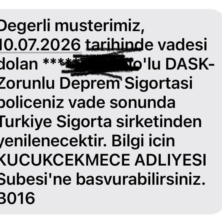 İzinsiz DASK Yenilemesi Ve 2.419,04 TL Çekilmesi İadesi Talebi