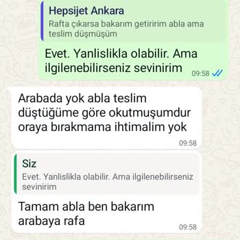 Hepsiburada'da Kayıp Paket Ve Yanlış Teslim İşareti İade Talebi