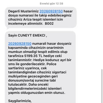 Kırılan Tablet İçin Yanıltıcı Sigorta Sözü Ve Yetersiz Mağaza Çeki