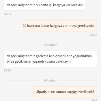 Baza Başlık Takımının Kargoya Verilmemesi Ve Sürekli Oyalama