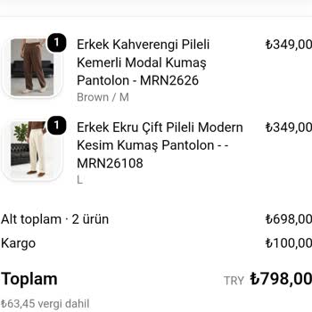 Yanlış Model Ve Beden Gönderimi Nedeniyle Ücret İadesi Talebi