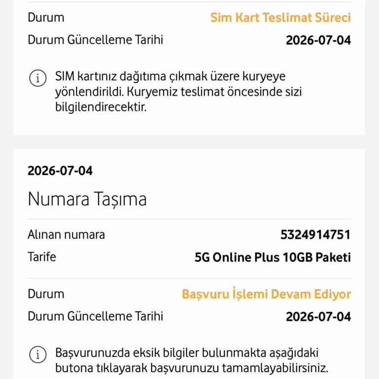 ESIM Ve Numara Taşıma Başvurularım Kilitlendi, Çözüm Bekliyorum