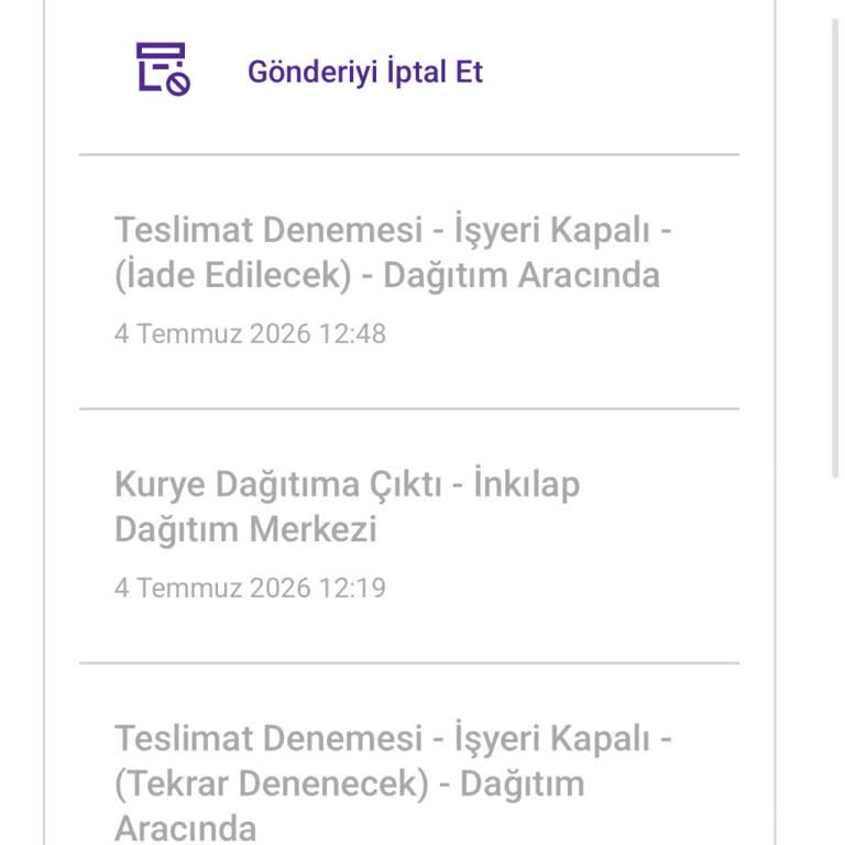 İzinsiz İptal Ve Üç Kez Yanıltıcı Dağıtım Şikayeti