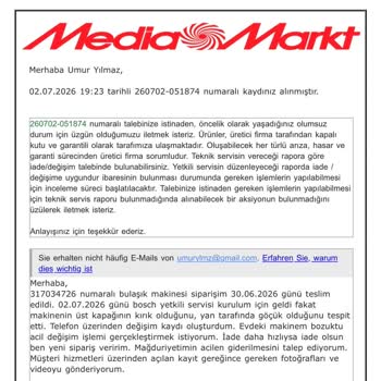 Ayıplı Bulaşık Makinesi Teslimatı Ve Şirketler Arası Yönlendirme Sorunu