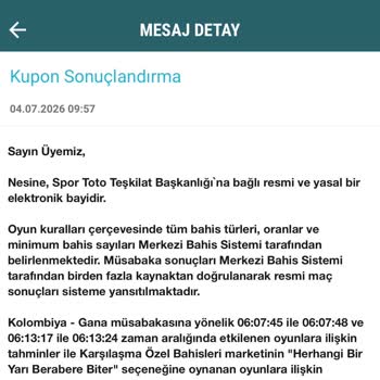 Nesine.com’da Kazanılan Kuponun Keyfi İptali Ve Ödeme Yapılmaması