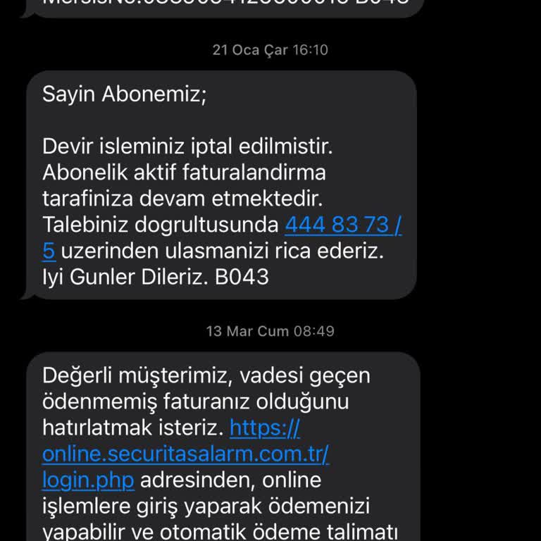 Securitas Alarm Aboneliği İptal Edilmediği İçin Haksız Faturalandırma Ve İcra Takibi