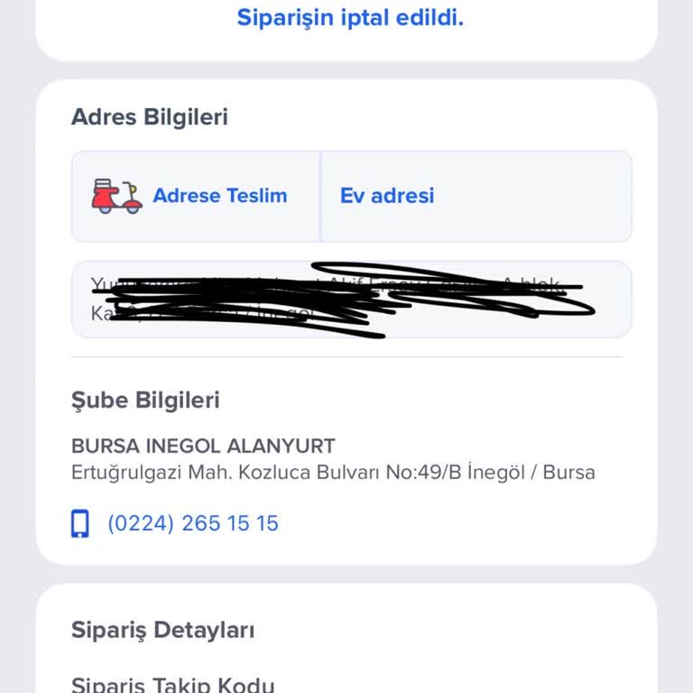 Açıklama Olmadan Sipariş İptali Ve Mağduriyetim