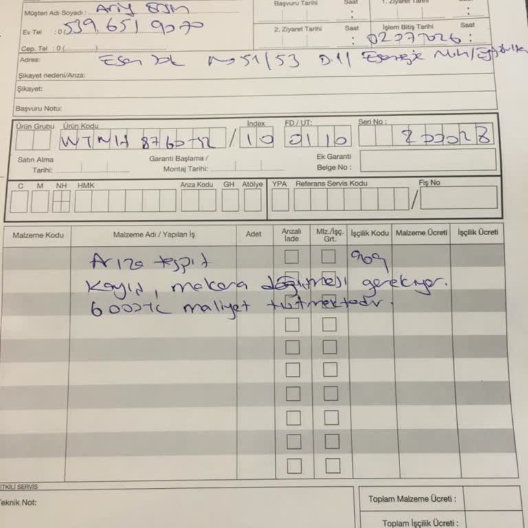 Sompo Konut Poliçemde 6.000 TL’lik Kurutma Makinesi Tamir Masrafının Reddi