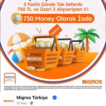 Migros Sanal Market’te 3 Alışverişin 1’i Bizden Kampanyası Kapsamında 750 Money İadesi Yapılmadı