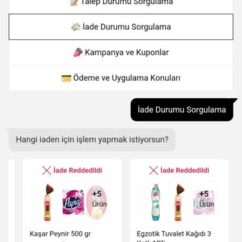 Eksik Gelen 7 Ürün Ve 600 TL İadesi İçin Tekrarlanan Redlerin Açıklanması