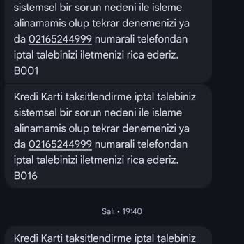 Kredi Kartı Yapılandırması İptalinde Sistem Hatası Nedeniyle Mağduriyet