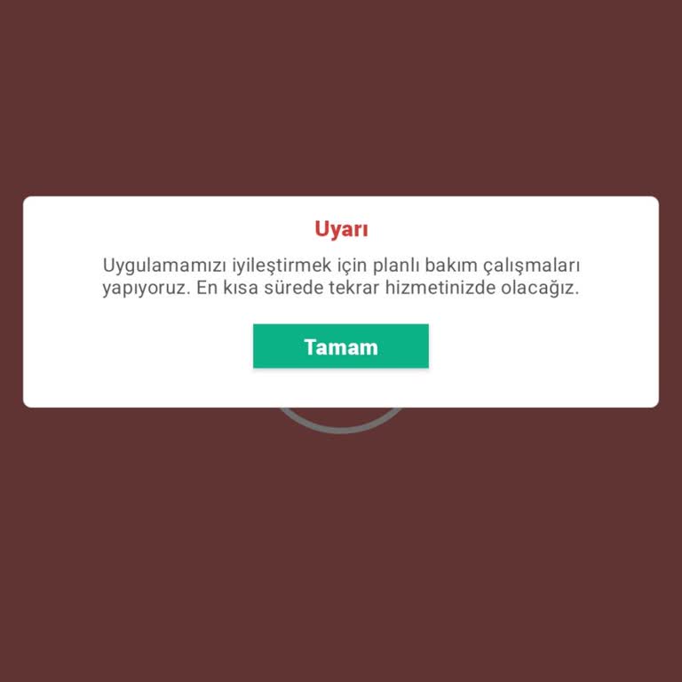 Obilet Uygulamasında Tek Kullanıcıya Gelen Planlı Çalışma Uyarısı Ve Mağduriyet