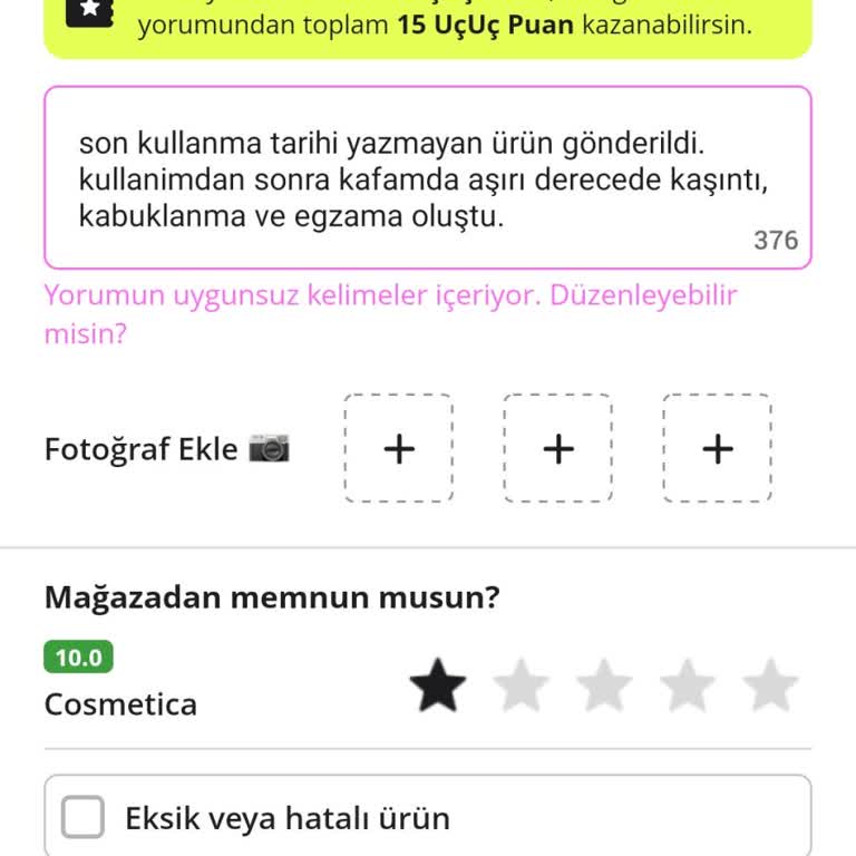 N11 Şampuan Yorumum Engellendi; Sağlık Sorunları Yaşadım