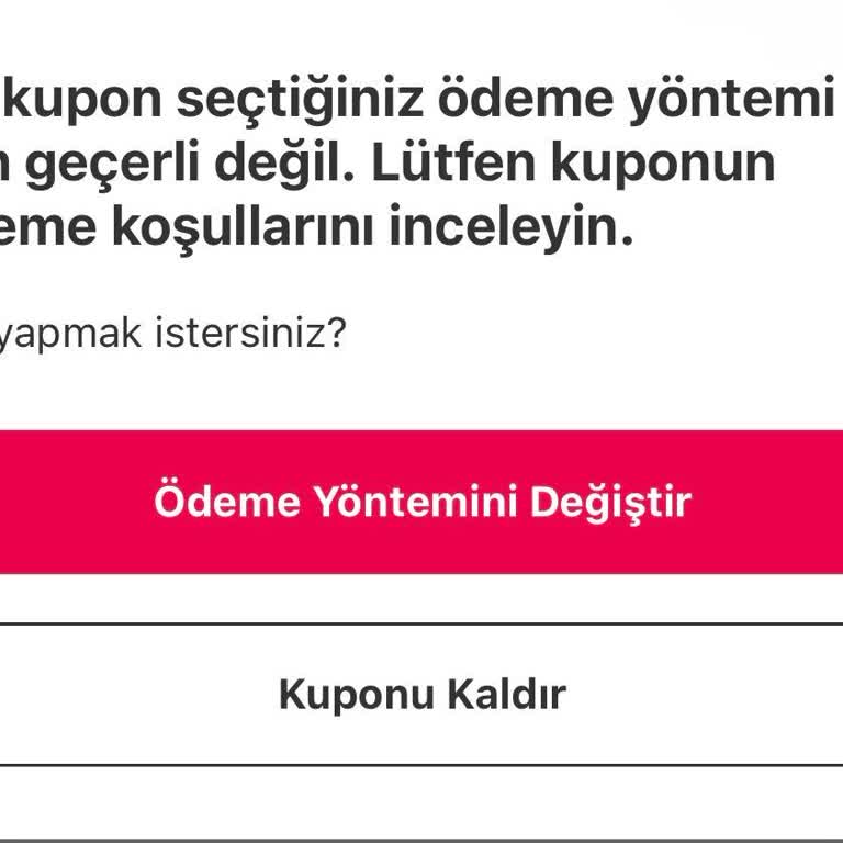 Kullanılamayan Kupon, Ödeme Reddedildi Ve Destek Yok