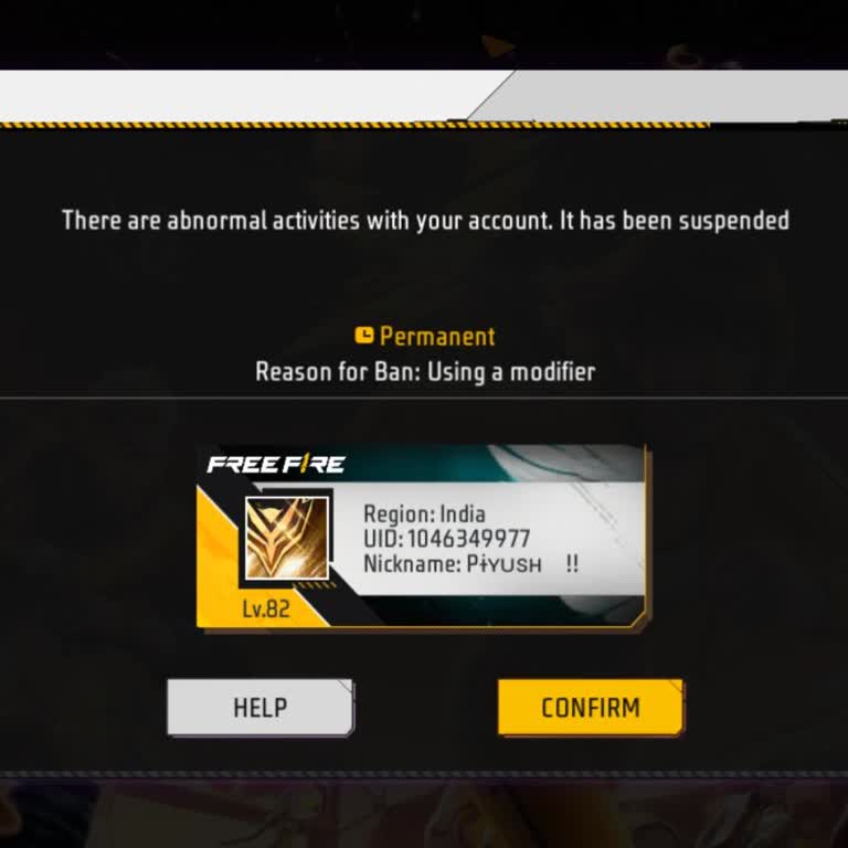 Free Fire Account Banned for Using a Modifier Despite No Cheats
