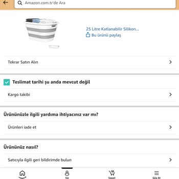 Teslim Edilmeyen Silikon Çamaşır Sepeti Ve Müşteri Hizmetlerine Ulaşılamaması